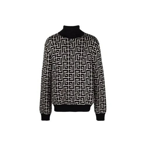 BALMAIN Черные Мужские Свитера