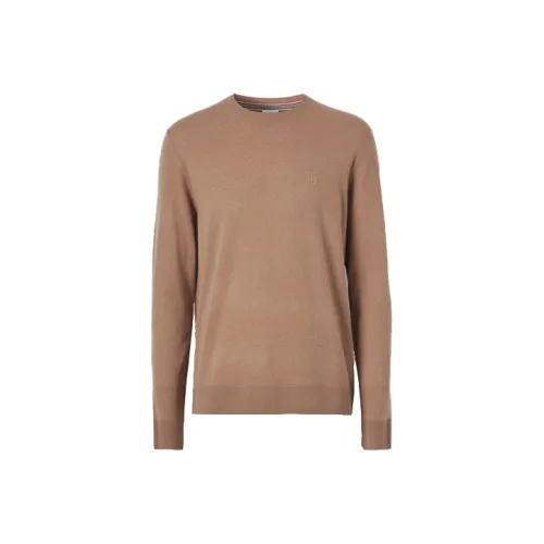 Burberry Кашемир Трикотажная Ткань Свитер Мужской CAMEL 80443191