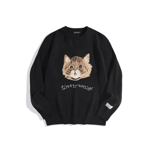 PEACEBIRD MEN Черный 1 Свободный крой Мужские Свитера