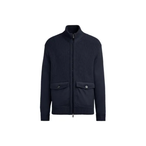 Ermenegildo Zegna Men's Blue Sweaters Эргенжильдо Зегна Мужские Синие Свитера