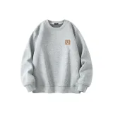 [Heavyweight Fleece-Lined] Фотиния Серый (Теплый Коричневый Логотип Smiley на груди)