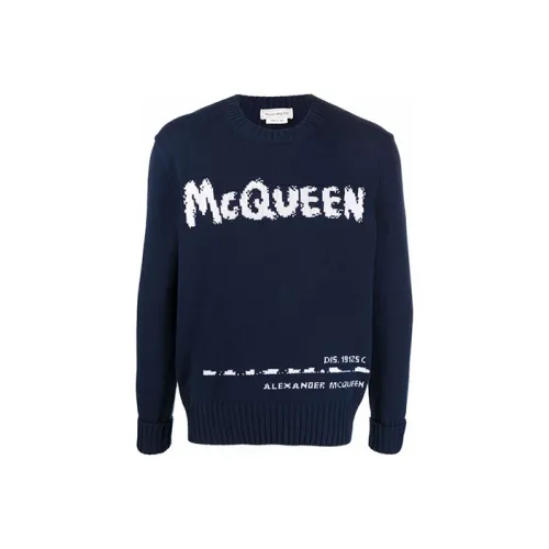 Alexander McQueen Синие Мужские Свитера