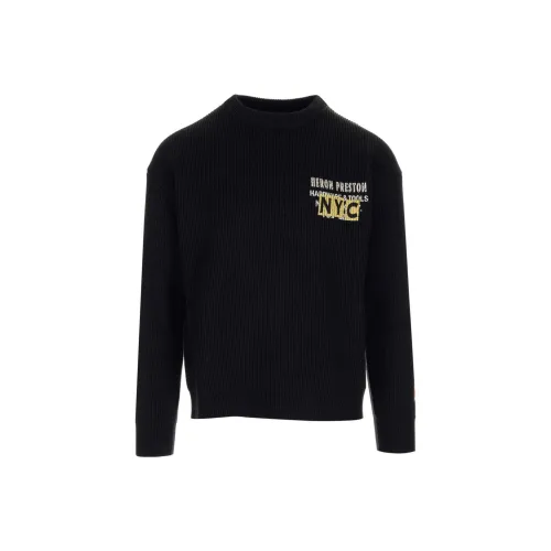 HERON PRESTON Мужские черные свитеры