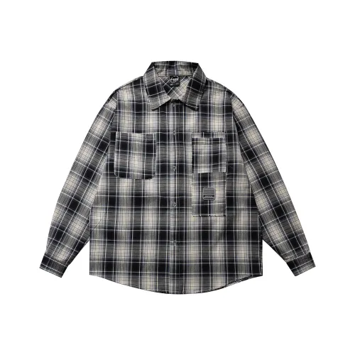 NOT BRAND ATTITUDE Рубашка Унисекс Черный Белый Клетка