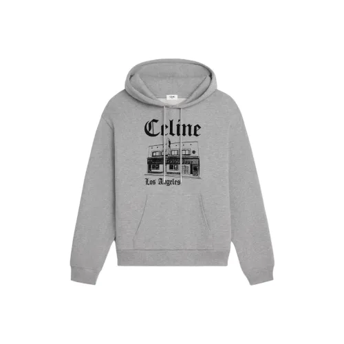 CELINE FW24 Свитшот Ограниченная серия Мужской Смешанный серый