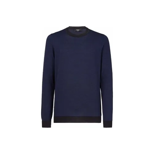 Fendi Синий Черный Мужские Свитера