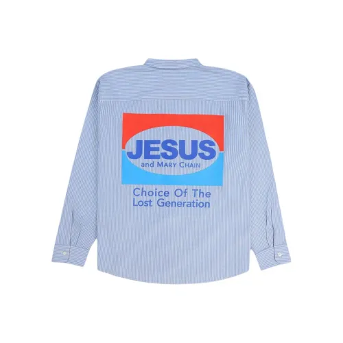 PLEASURES The Jesus And Mary Chain Collaboration Синие Унисекс Рубашки