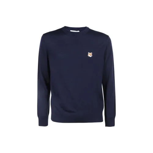 Maison Kitsune Синие Мужские Свитера
