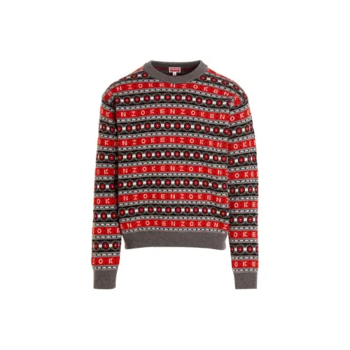 Kenzo X Nigo FW22 Drop2 Красно-серые Мужские Свитера