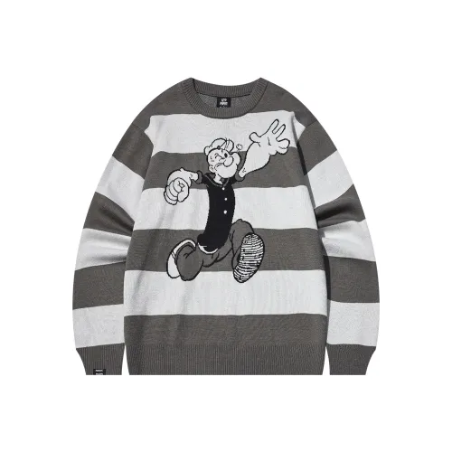 BEASTER Свитер Унисекс Серый Белый Полосы