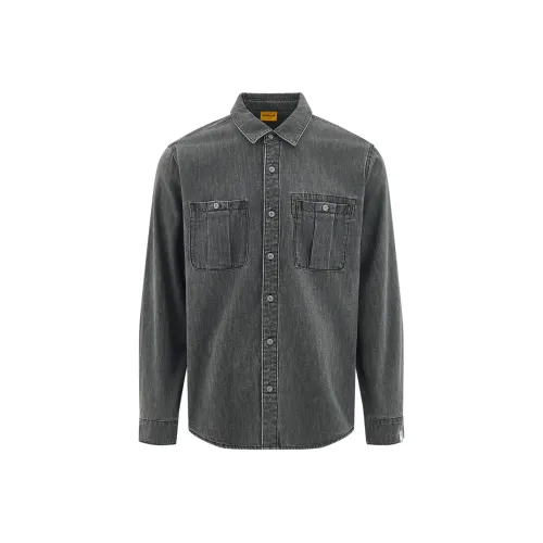 CAT Gray Men's Shirts КАТ Серый Мужские Рубашки