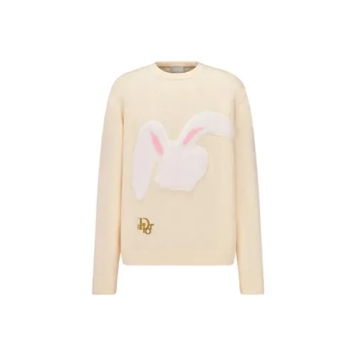 DIOR SS23 Китайский Новый Год SS23 Трикотаж Мужской Экрю