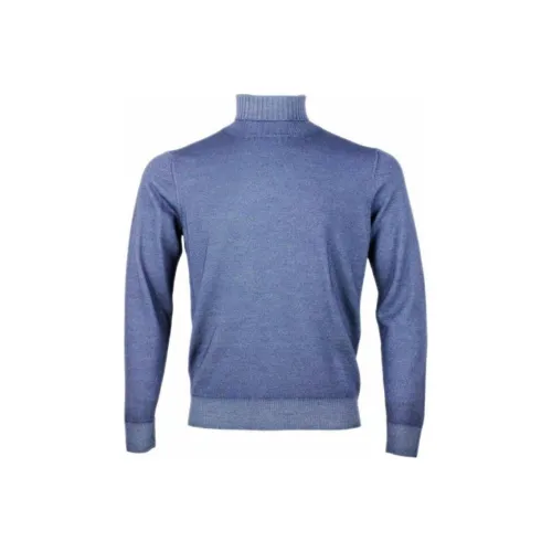 MALO Men's Blue Sweaters MALO Мужские Синие Свитера