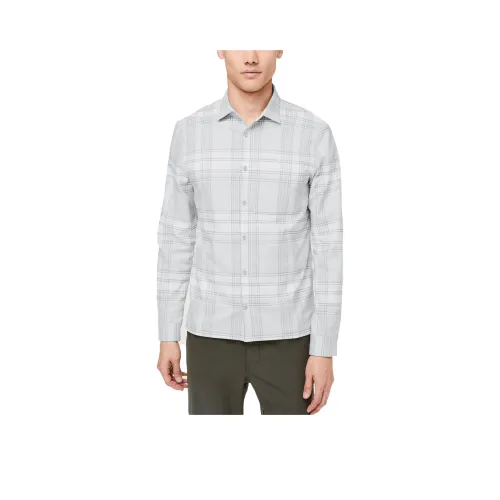 lululemon MASONS PEAK Рубашка Мужская Клетка Серый Белый