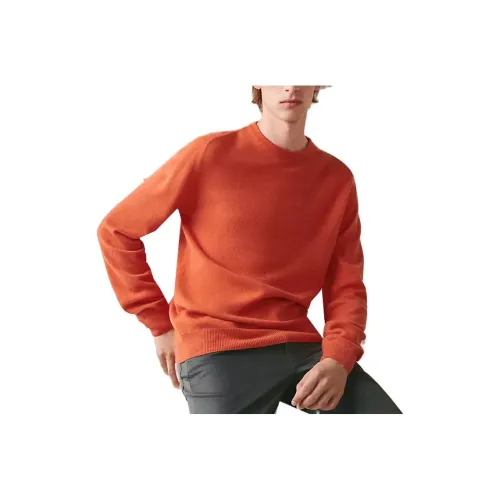 Оранжевый Hermes Красный Мужские Свитера