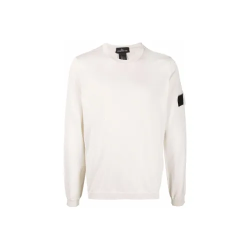 STONE ISLAND Экрю Мужские Свитера
