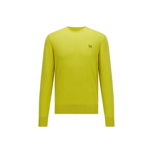 Hugo Boss Желтые Мужские Кашемировые Свитера