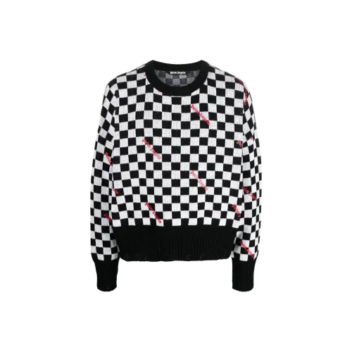 PALM ANGELS Черный/Белый Мужские Свитера