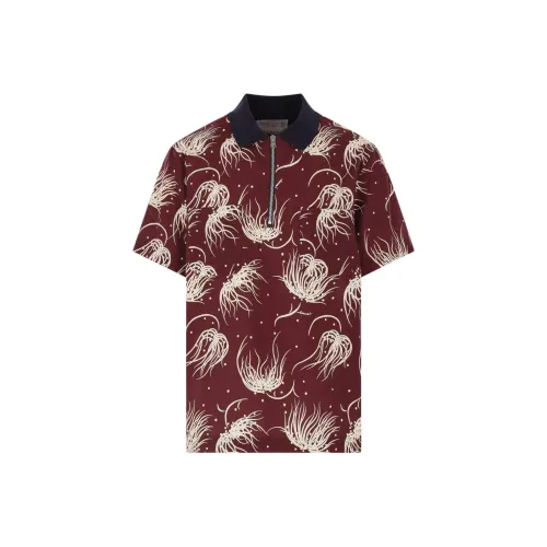 Sacai Поло Мужское Бордового цвета