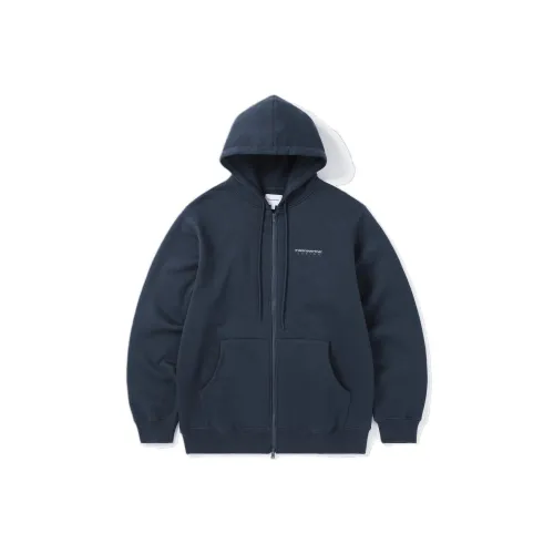 Thisisneverthat FW24 DSN Logo ZIP UP Hoodie Sweatshirt Unisex Marine Blue