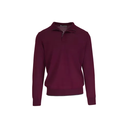 Canali SS24 Свитер Мужской Бордовый