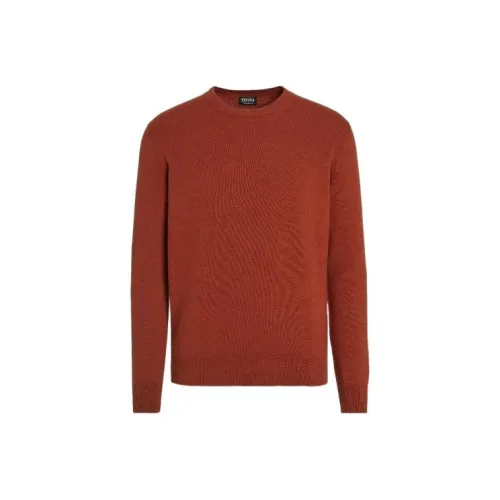 Ermenegildo Zegna Кирпичный Красный Мужской Кашемировые Свитера