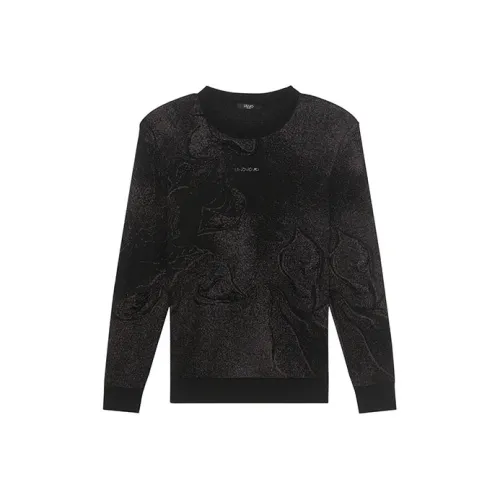 LIU·JO UOMO Свитер Мужской Черный Фиолетовый