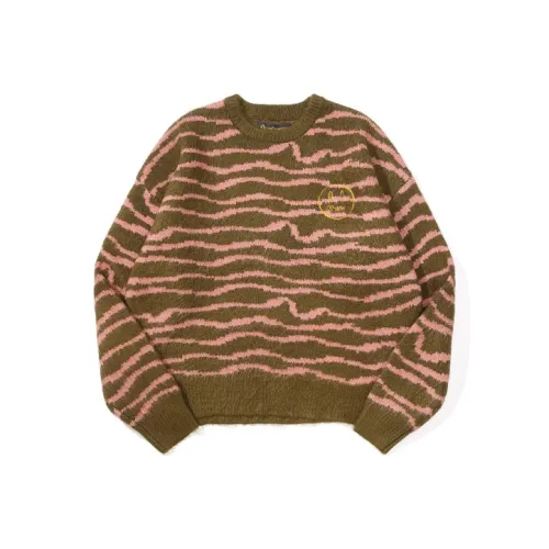 Drew House Smiley Collection Оливково-зеленый Унисекс Свитеры