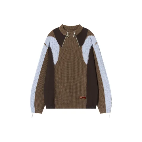 BLINDNOPLAN Свободный крой Свитер Унисекс Коричневый