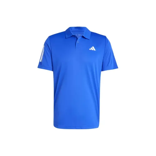 Adidas CLUB 3 Stripes Polo Мужской Прозрачный Синий