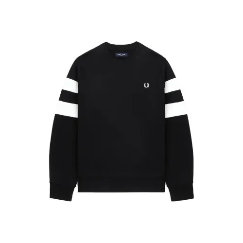 FRED PERRY Черные Мужские Свитшоты