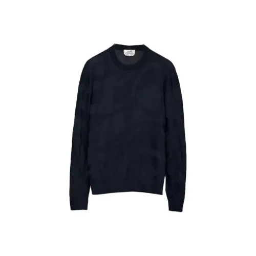 HERMES FW22 Свитер Мужской Ocean Blue