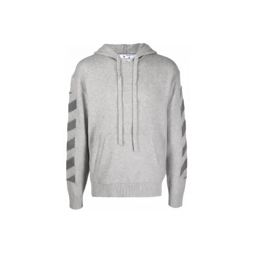 Off Белый FW21 Серый Мужские кашемировые свитеры