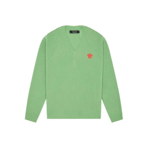 FANSIZHE VERSACE SS22 Кашемировый свитер мужской зеленый