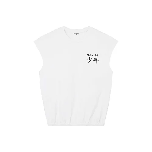 VALLEYOUTH Half Dream and Half Wake Белый Мужской Топы без рукавов