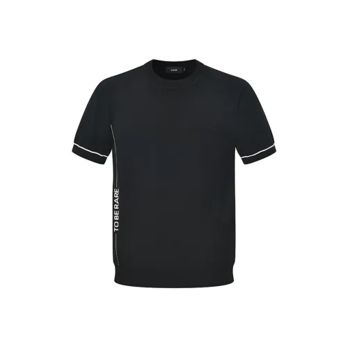 RARE Короткий рукав Свитер Мужской Черный