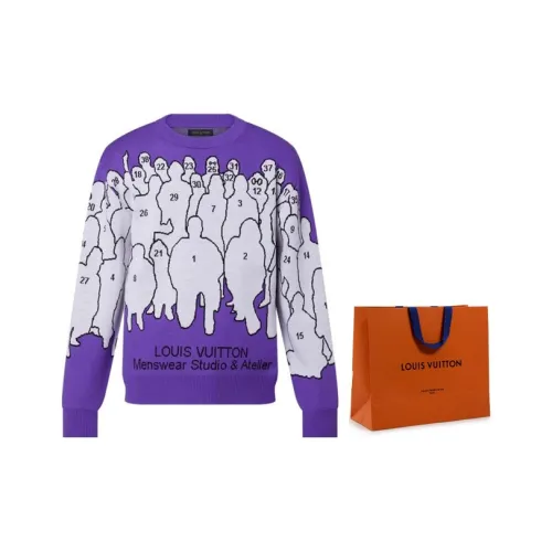 LOUIS VUITTON FW22 Свитер Мужской Фиолетовый