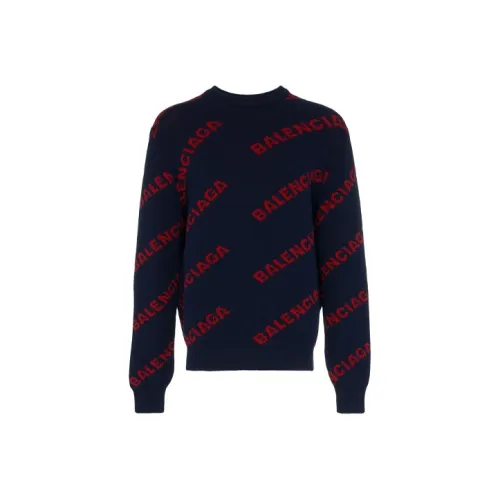 Balenciaga Темно-синие мужские свитеры