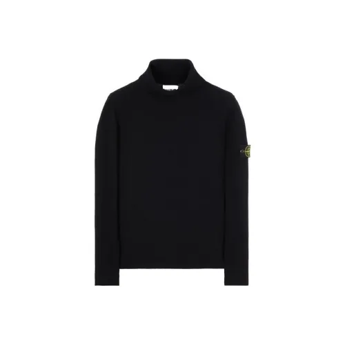 STONE ISLAND Мужские черные свитеры