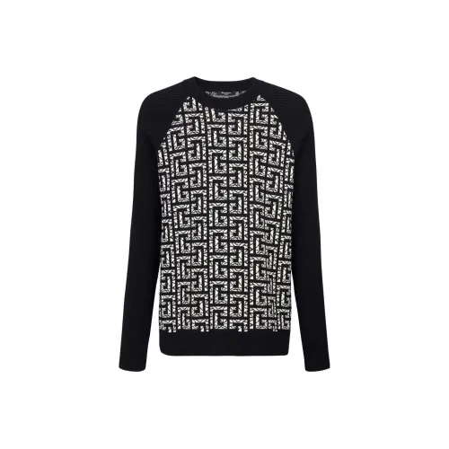 BALMAIN Черные Мужские Свитера