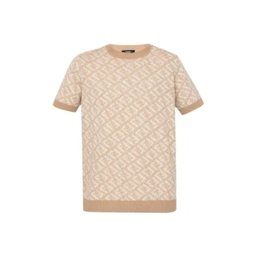 FENDI Свитер Мужской Светлый Кофейный