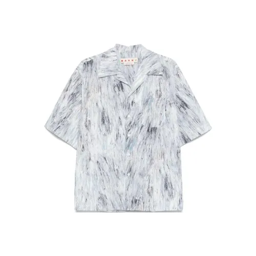 MARNI FW24 Рубашка Мужская Светло-Синяя