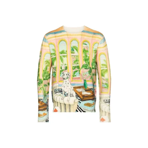 CASABLANCA FW21 Кашемир Свитер Мужской Желтый