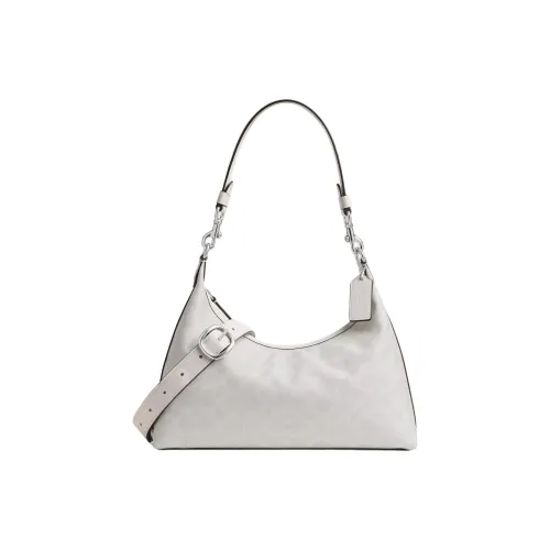 COACH Juliet Покрытый холст Сумка на плечо Большой Women's Silver Мел