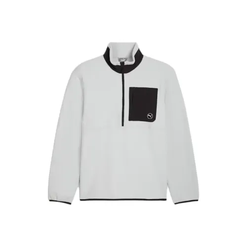 PUMA Quarter Zip Fleece GOLF Топ Мужской Толстовка Серый