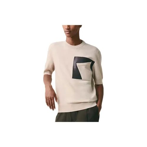 HERMES Светлый хаки Мужские Свитера