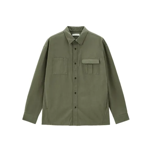 Giordano Рубашка Мужская Армейская Зеленая