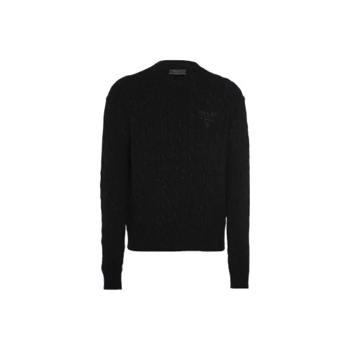 PRADA Черные Мужские Кашемировые Свитера