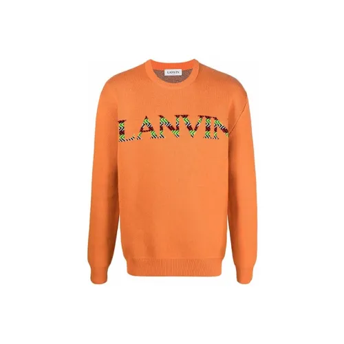 Lanvin Мужские свитеры оранжевого цвета