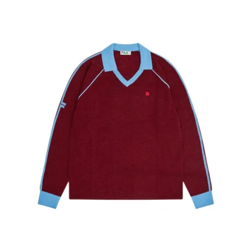 FILA FW24 Линия Squadra Свитер Мужской Красный